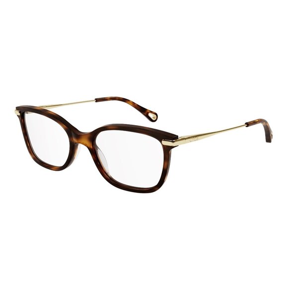NEW  CHLOE EYEGLASSES HAVANA GOLD WOMEN EYEWEAR CHLOE CH0059OA 001 - Picture 1 of 3